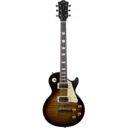 Eko LS300-HB - Guitare électrique type Les Paul couleur Honey Sunburst