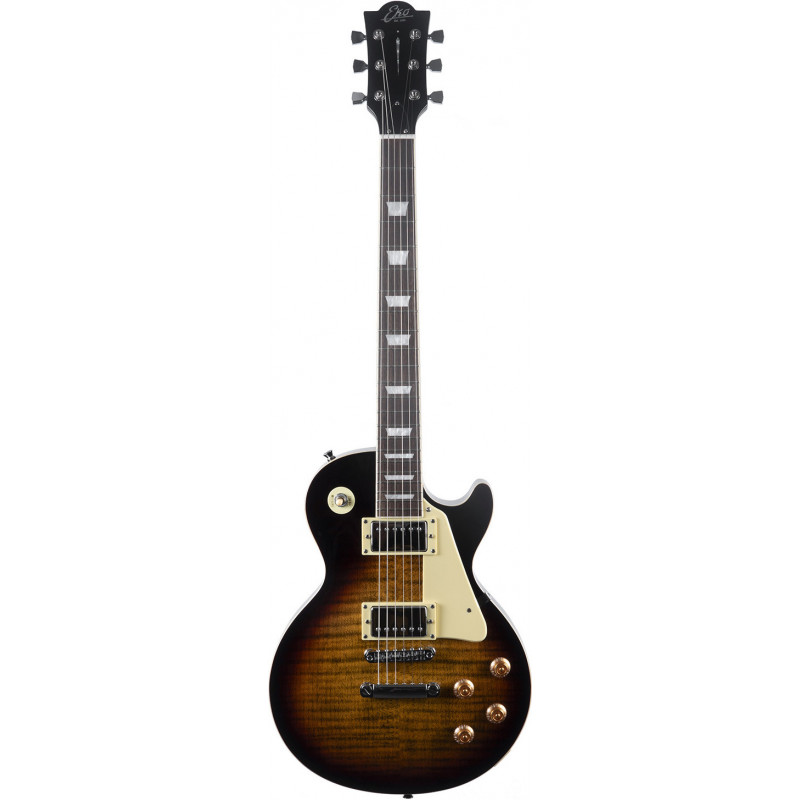 Eko LS300-HB - Guitare électrique type Les Paul couleur Honey Sunburst