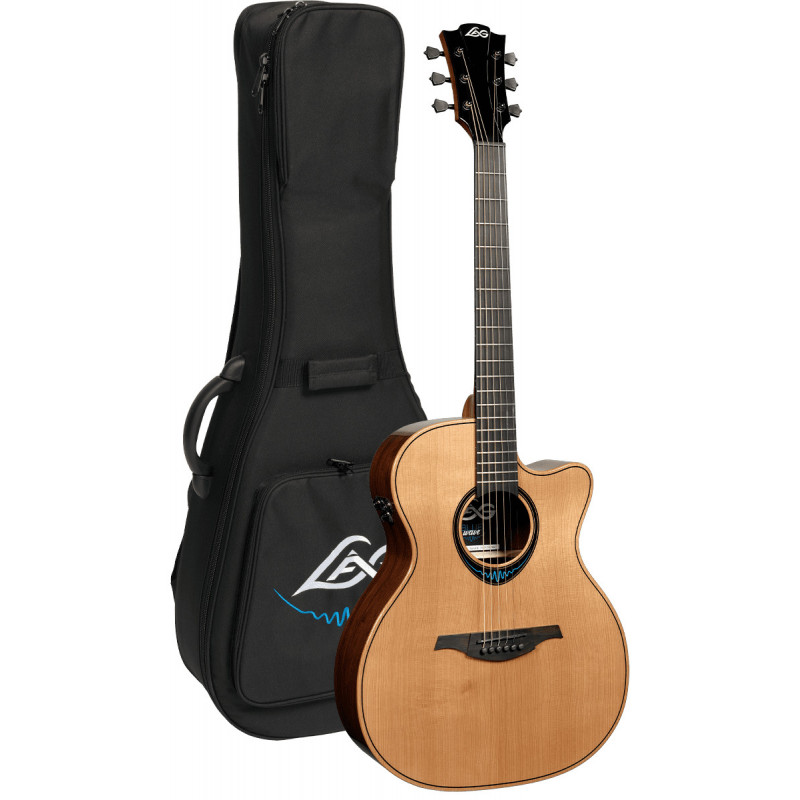 Lâg TBW2ACE - Guitare electro-acoustique BlueWave 2 Smart Guitar Auditorium Pan-Coupé