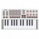 Akai Professional MPKMINI4-W - Clavier maitre USB 25 mini notes 8 pads 8 controleurs blanc