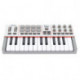 Akai Professional MPKMINI4-W - Clavier maitre USB 25 mini notes 8 pads 8 controleurs blanc