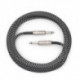 D'Addario Planet Waves BG-10BG - Cable instrument jack Custom tressé Gris 3m