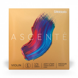 D'Addario A311 1/16M - Corde seule (mi) pour violon 1/16 Ascenté tension Medium