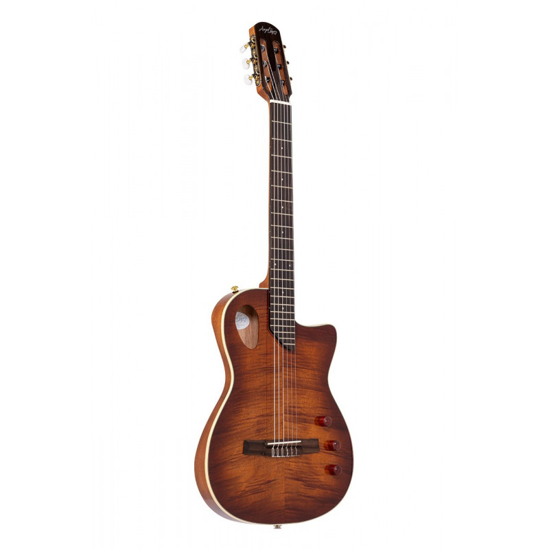 Angel Lopez SHERRY CE TB - Guitare electro acoustique Hybrid Nylon Tobacco sunburst