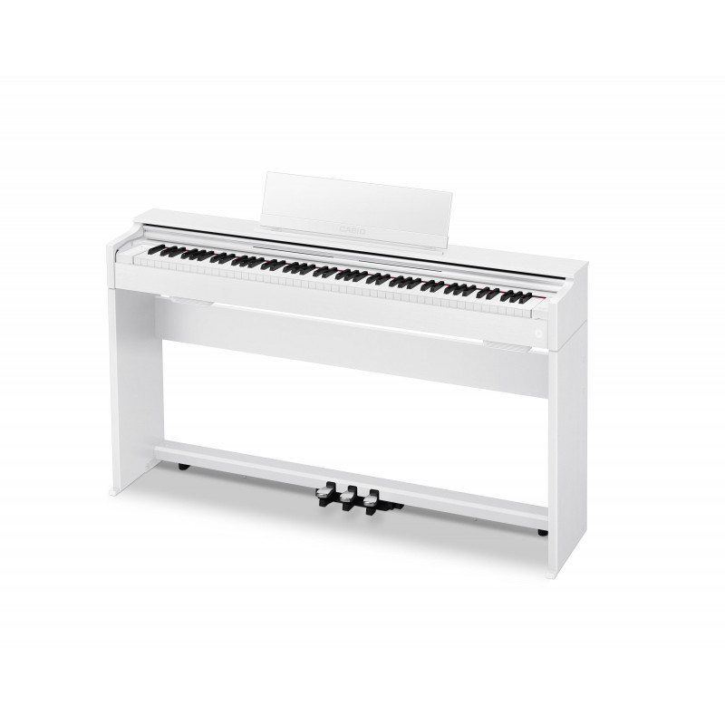 Casio AP-S200WE - Piano numérique meuble slim blanc 88 touches toucher ivoire et ébène mecanisme à marteaux