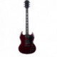 Eko DV300-RED - Guitare électrique type SG vintage - rouge