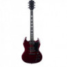 Eko DV300-RED - Guitare électrique type SG vintage - rouge