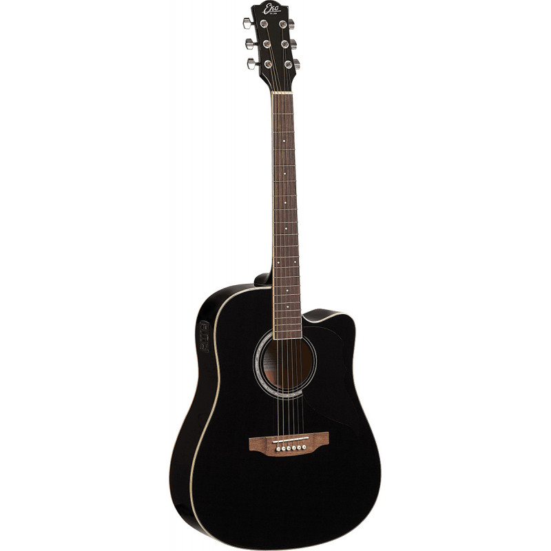 Eko RANGER6CW-EQ-BLK - Guitare electro-acoustique Ranger 6 dreadnought cutaway Black