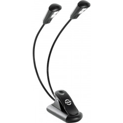 K&M 12259 - Lampe de pupitre 2 bras 2 Leds avec batterie