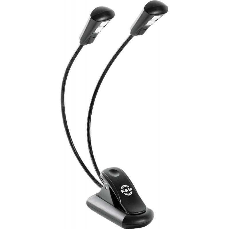 K&M 12259 - Lampe de pupitre 2 bras 2 Leds avec batterie