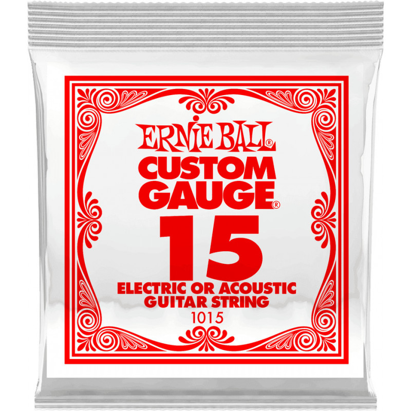 Ernie Ball 1015 - Corde .015 acier plein pour guitare electrique