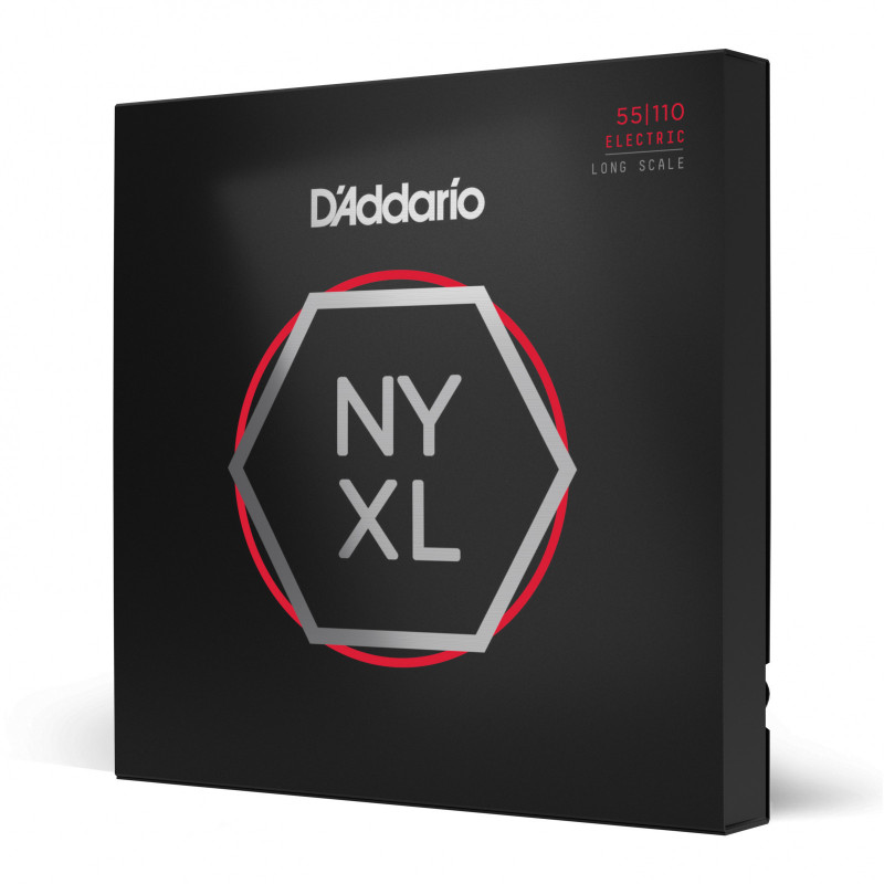 D'Addario NYXL55110 - Jeu de cordes nickel heavy NYXL 55-110 pour basse électrique