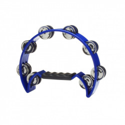 Stagg TAB-2 BL - Tambourin bleu demi-lune en plastique avec 16 cymbalettes