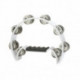 Stagg TAB-2 WH - Tambourin blanc demi-lune en plastique avec 16 cymbalettes