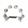 Stagg TAB-2 WH - Tambourin blanc demi-lune en plastique avec 16 cymbalettes