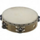 Stagg STA-1208 - Tambourin 8" pré-accordé en bois peau fixe rivetée 2 rangées de cymbalettes
