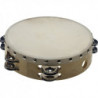 Stagg STA-1208 - Tambourin 8" pré-accordé en bois peau fixe rivetée 2 rangées de cymbalettes