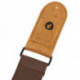 Prodipe Guitars Sangle 50mm POLYESTER - Courroie marron doublée embouts en cuir daim