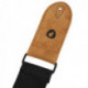 Prodipe Guitars Sangle 50mm POLYESTER - Courroie noire doublée embouts en cuir daim