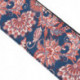 Prodipe Guitars Sangle 50mm JACQUARD - Courroie motif fleurs doublée noire embouts en cuir daim