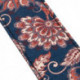 Prodipe Guitars Sangle 75mm JACQUARD - Courroie motif fleurs doublée noire embouts en cuir daim