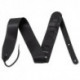 Prodipe Guitars Sangle 65mm CUIR PLEINE FLEUR - Courroie noire doublée cuir