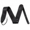 Prodipe Guitars Sangle 65mm CUIR PLEINE FLEUR - Courroie noire doublée cuir
