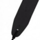 Prodipe Guitars Sangle 65mm CUIR PLEINE FLEUR - Courroie noire doublée cuir