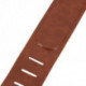 Prodipe Guitars Sangle 65mm CUIR PLEINE FLEUR - Courroie marron recto/verso rembourrée 5mm doublée cuir
