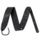 Prodipe Guitars Sangle 65mm CUIR PLEINE FLEUR - Courroie noire recto/verso rembourrée 5mm doublée cuir