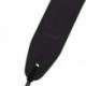 Prodipe Guitars Sangle 65mm CUIR PLEINE FLEUR - Courroie noire recto/verso rembourrée 5mm doublée cuir