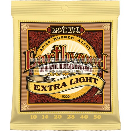 Ernie Ball 2006 - Jeu de cordes Earthwood 10-50 pour guitare acoustique