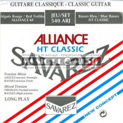 JEU DE CORDES GUITARE CLASSIQUE SAVAREZ 540 ARJ ALLIANCE ROUGE