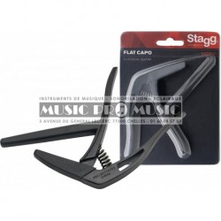 Stagg SCPX-FL-BK - Capodastre plat type "trigger" (gachette) pour guitare classique