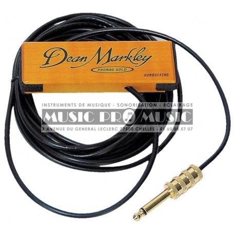 Dean Markley PROMAGGOLD - Micro rosace double bobinage jack femelle 6.35mm