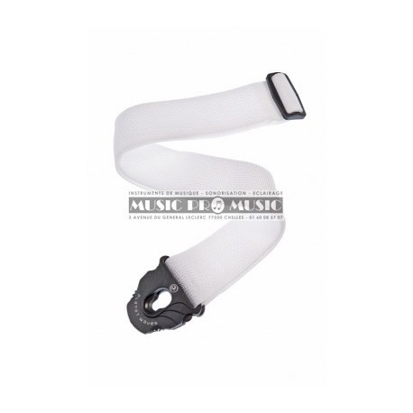 D'Addario SPL208 - Courroie lock blanche